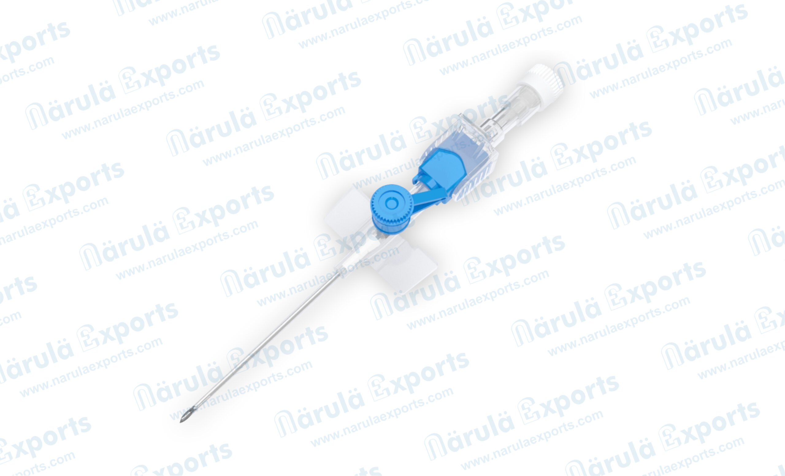 IV Cannula with Wings, Injection Port and Safety Cage Model No.: 42-905